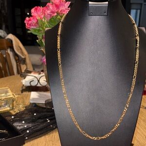Monet Figaro Style Gold Chain Necklace